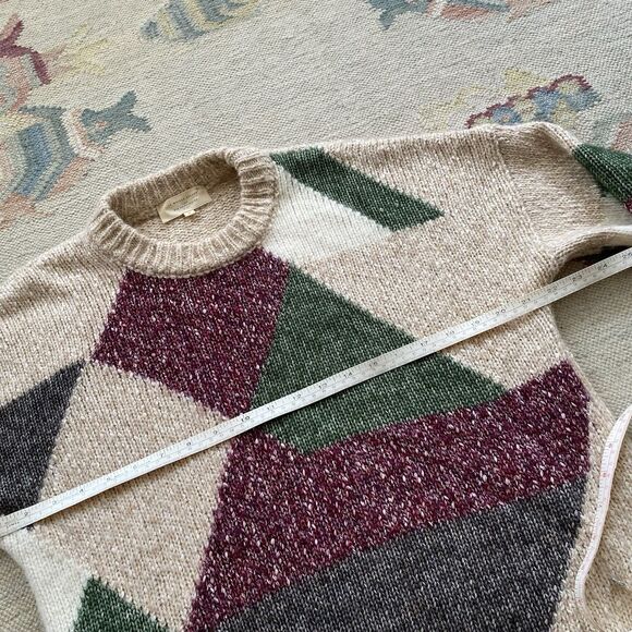 Sezane Nathanael Sweater Abstract Colorblock Knit Jumper Medium - Picture 7 of 9